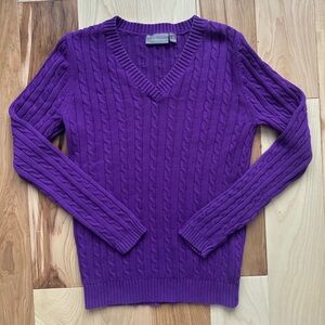 Purple cable knit sweater - Rory gilmore aesthetic